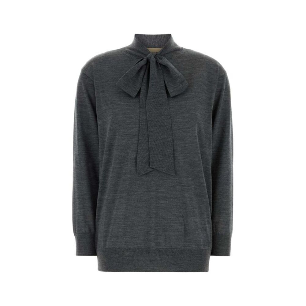 Valentino Garavani Women Dark Grey Wool Oversize Sweater